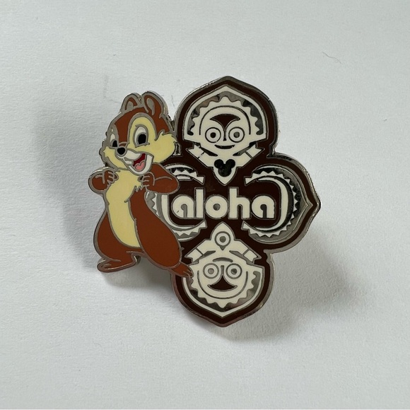 Chip and Dale Aloha Disney Pin Trading Hidden Mickey Series Disney World Signs - Picture 6 of 11